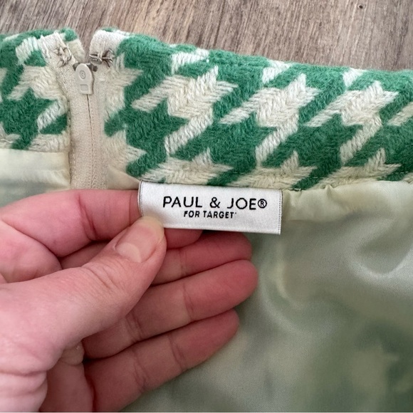 Paul & Joe for Target Green and White Tweed Houndstooth Mini Skirt - Picture 5 of 7